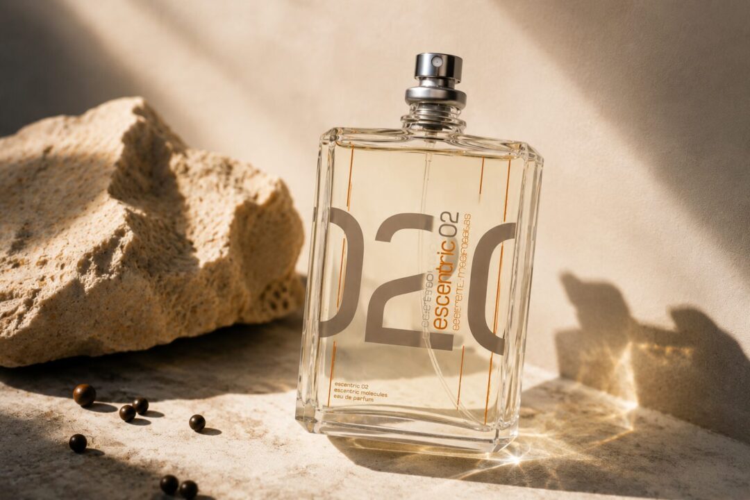 Escentric Molecules Escentric 02 Unisex EDP 100ml on Stone Display