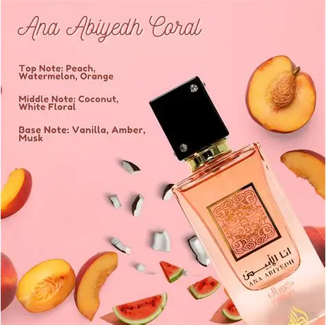 Lattafa Ana Abiyedh Coral Unisex EDP 60ml - Image 4